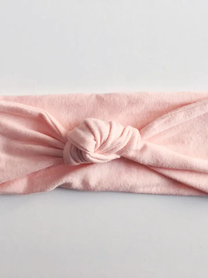 Light Pink Top Knot Headband:- child-Little Sprout