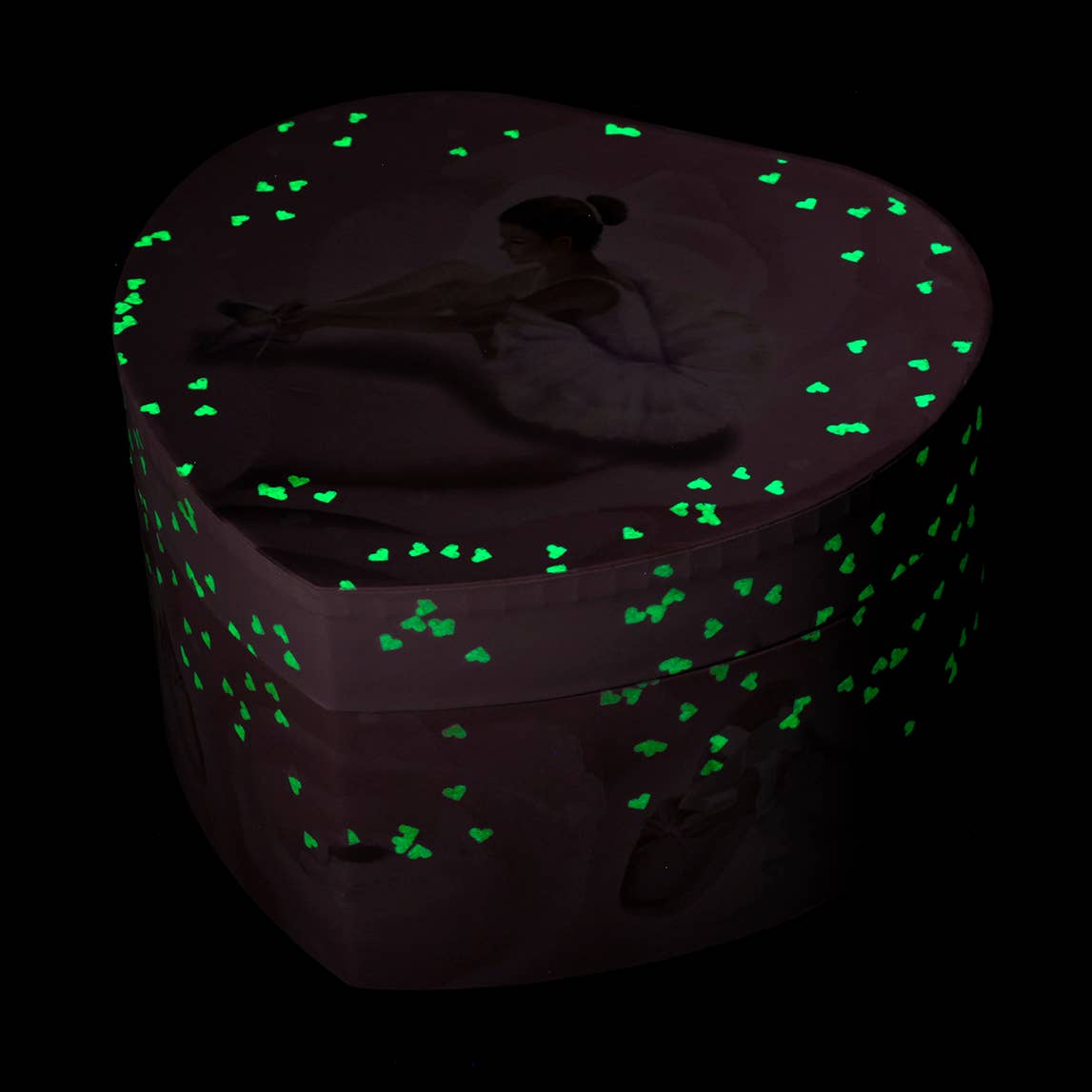 Phosphorescent Ballerina Heart Music Box-Little Sprout