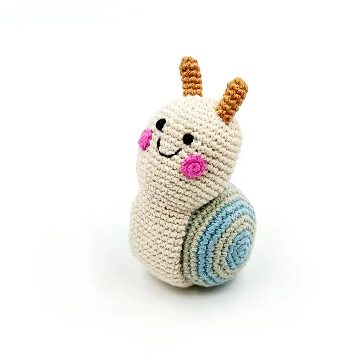 Garden Bug - Plush Snail Rattle-Little Sprout