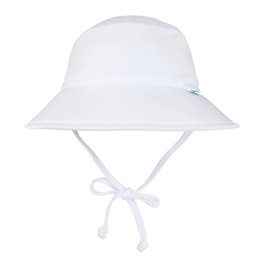 Breathable Swim & Sun Hat - White 0-6M-Little Sprout