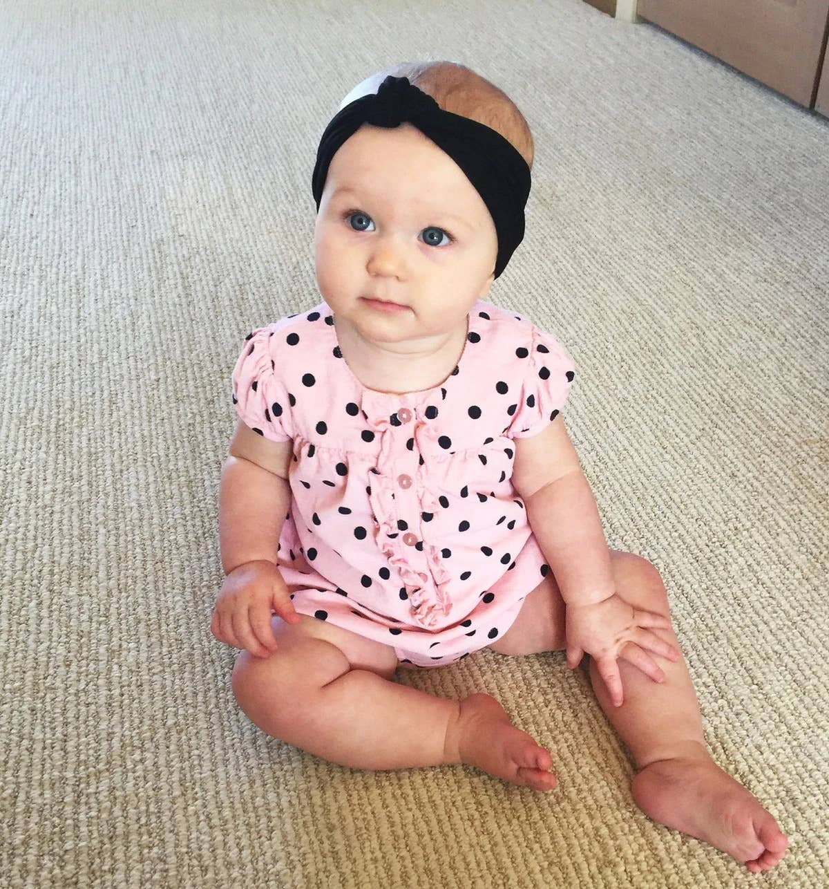 Nylon Knotted Turban Knots Baby Infant Headband: Midnight Mauve-Little Sprout