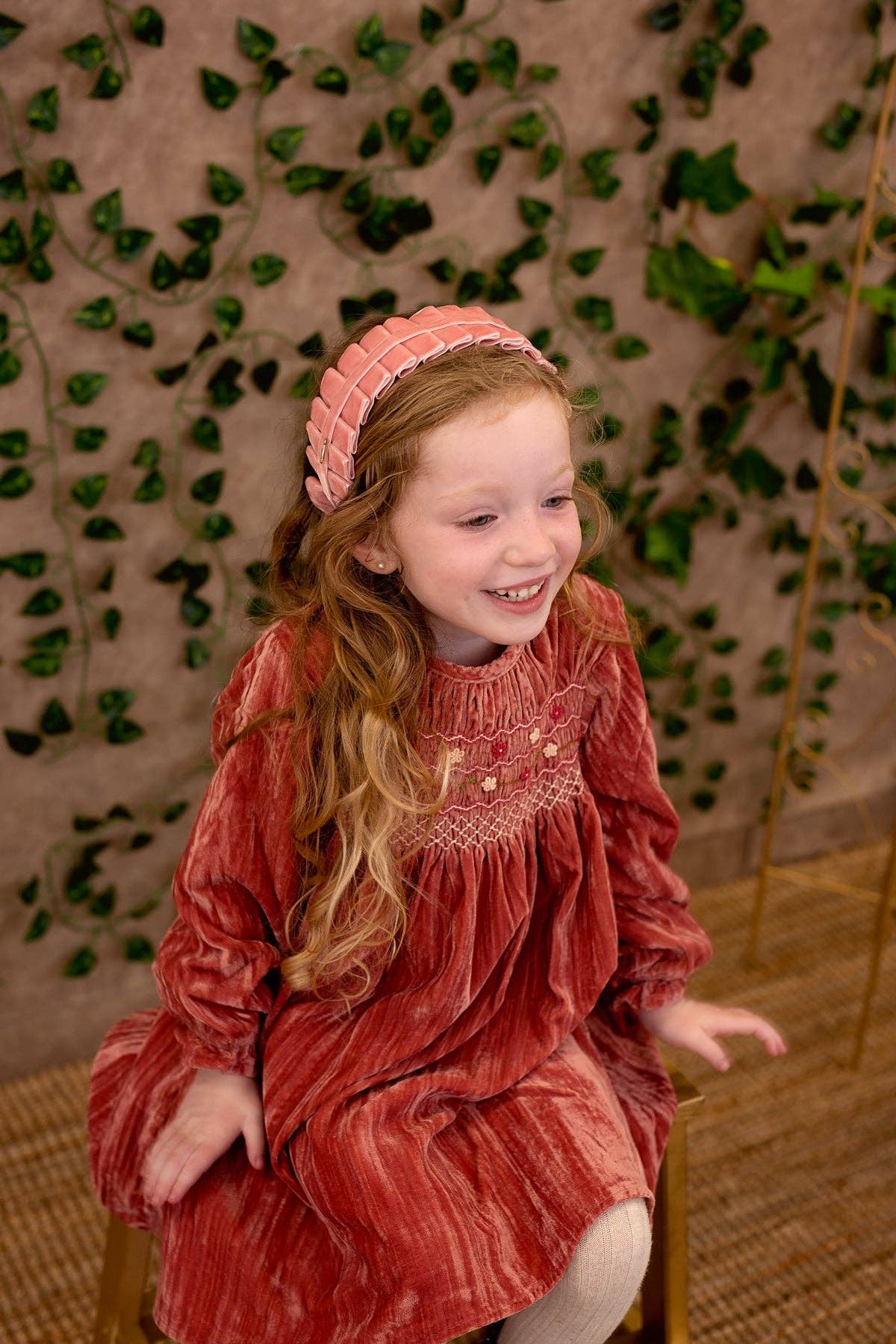 Pristine Pleats Headband - Pink: Pink-Little Sprout