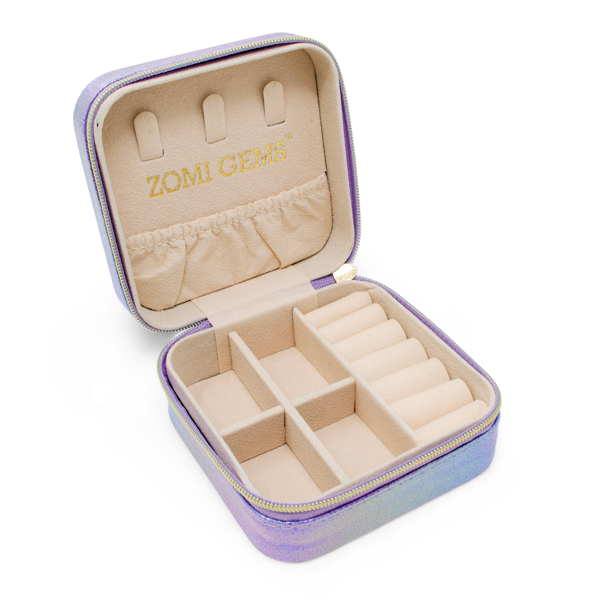 Girl's Sparking Sequin Heart Jewelry Box: Purple