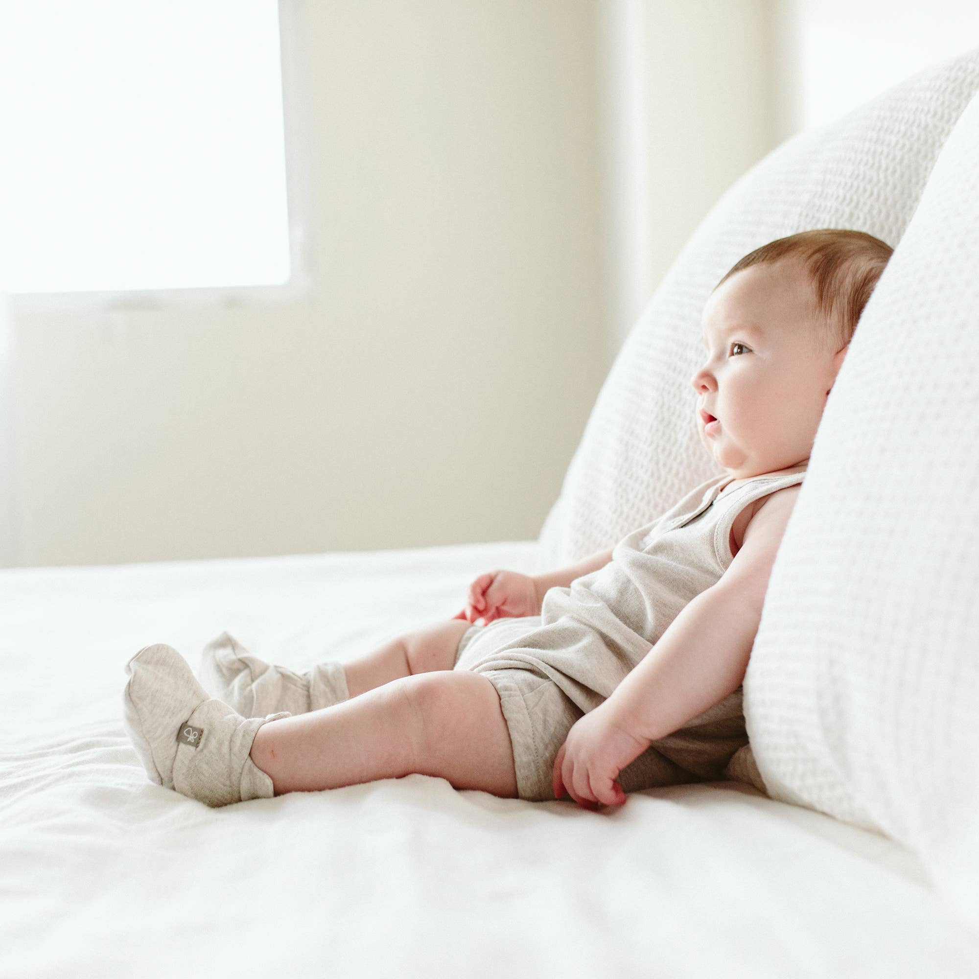 Viscose Bamboo + Organic Cotton Baby Boots - Storm Gray: 0-3M-Little Sprout