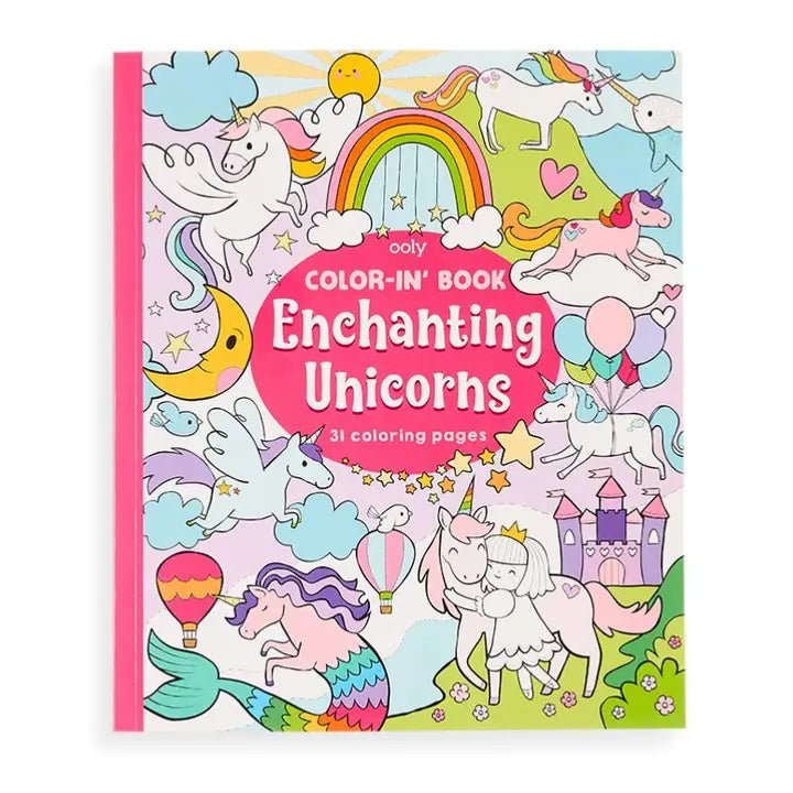 Color-in Book - Enchanting Unicorns-Little Sprout