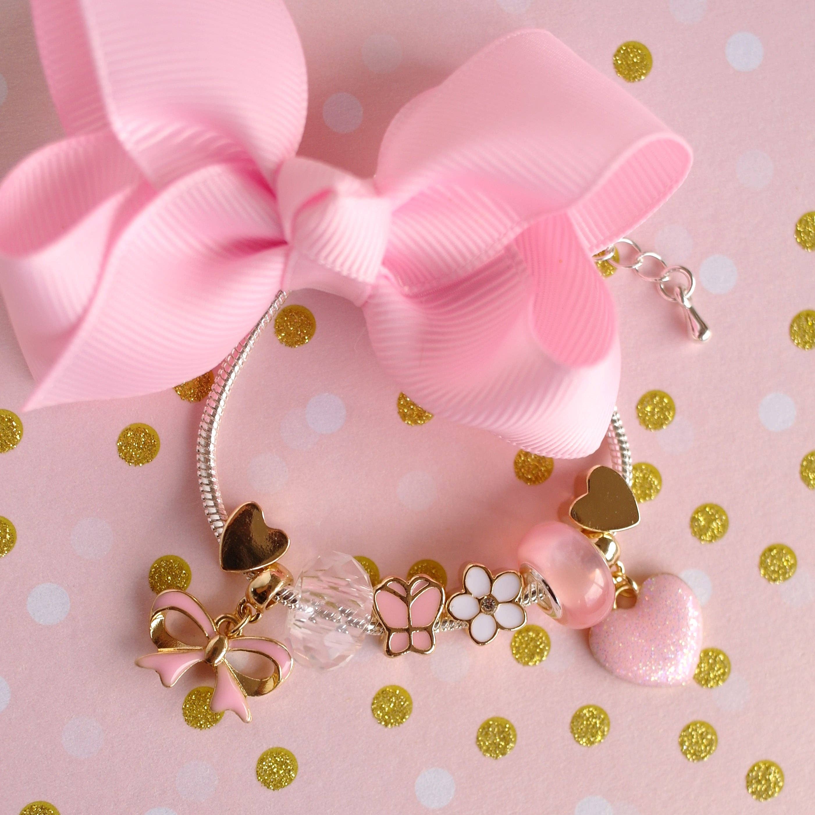 Pink Fantasia Charm Bracelet: Boxed-Little Sprout