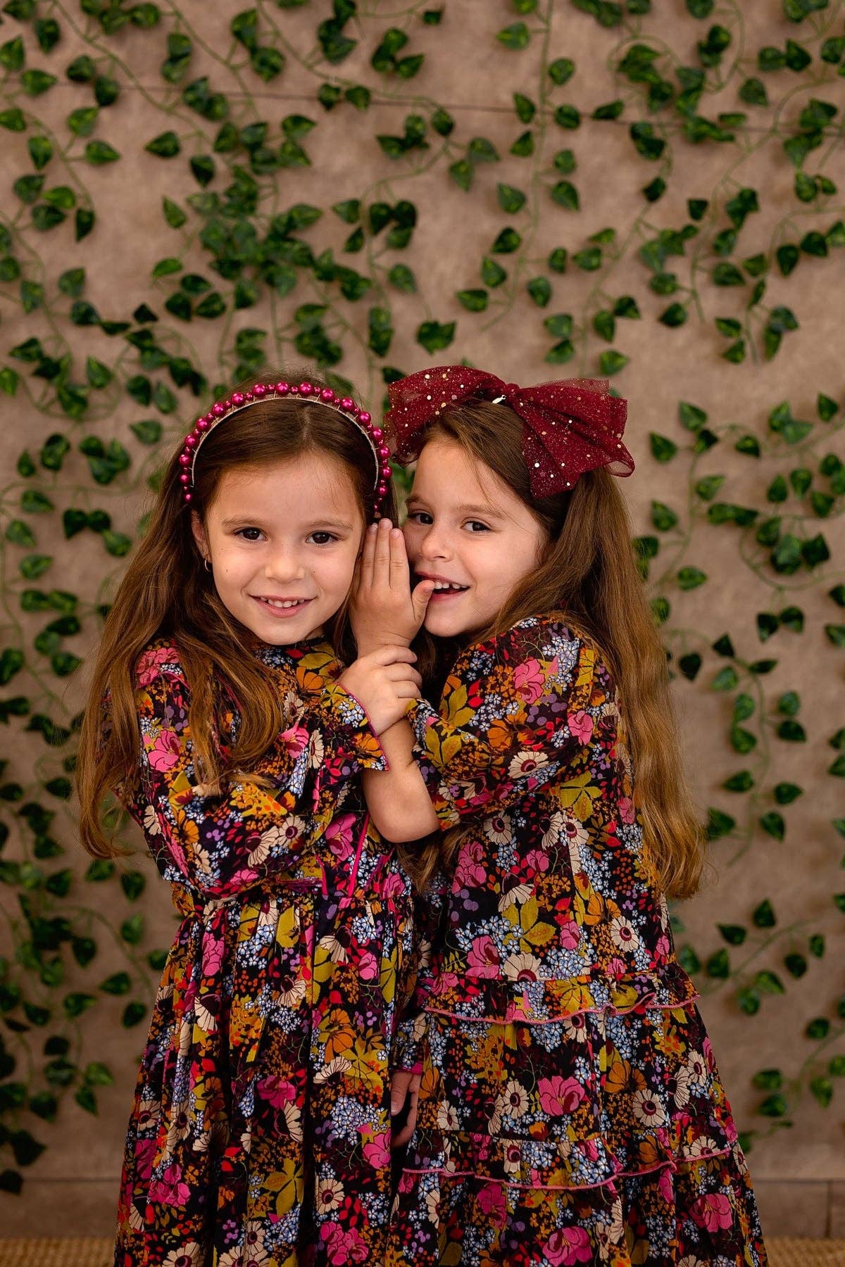 Ava Dot Headband - Burgundy: Burgundy-Little Sprout