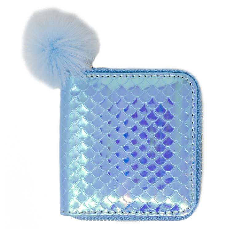 Mermaid Scale Wallet: Blue-Little Sprout