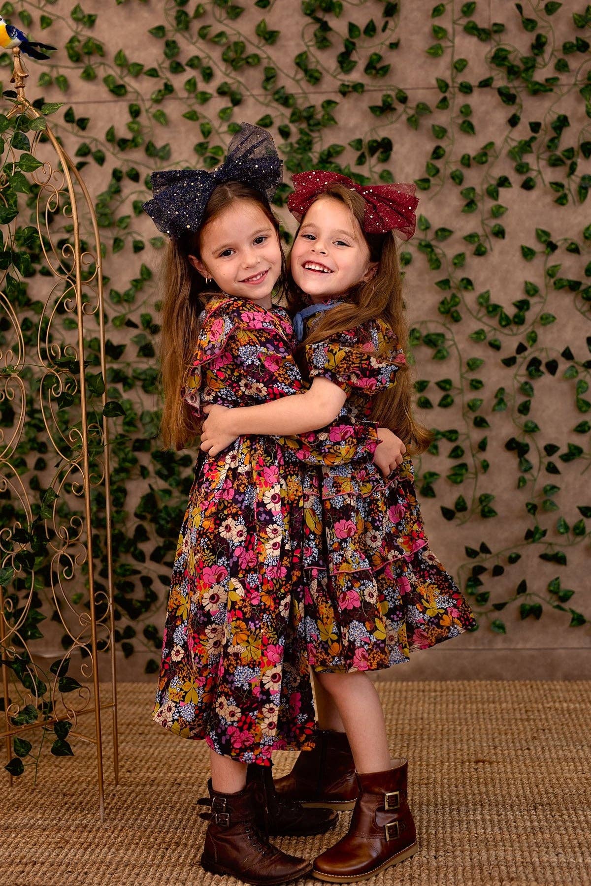 Ava Dot Headband - Burgundy: Burgundy-Little Sprout