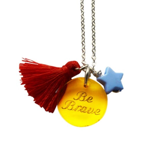 Girl Power Be Brave Necklace-Little Sprout