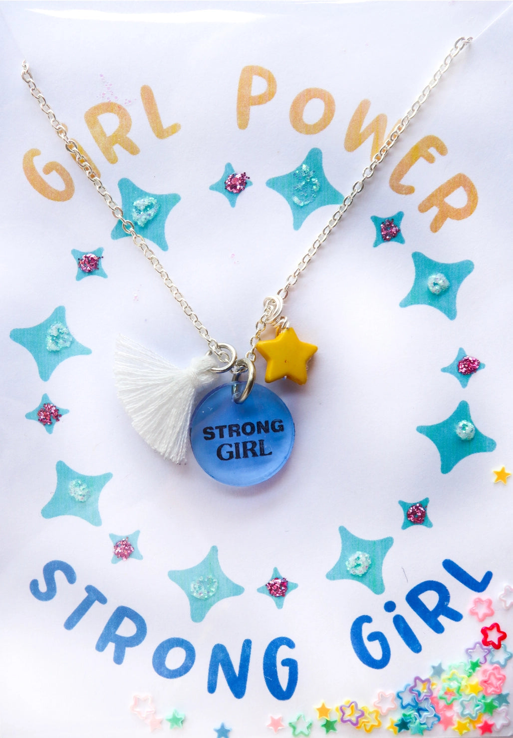 Girl Power Strong Girl Necklace-Little Sprout