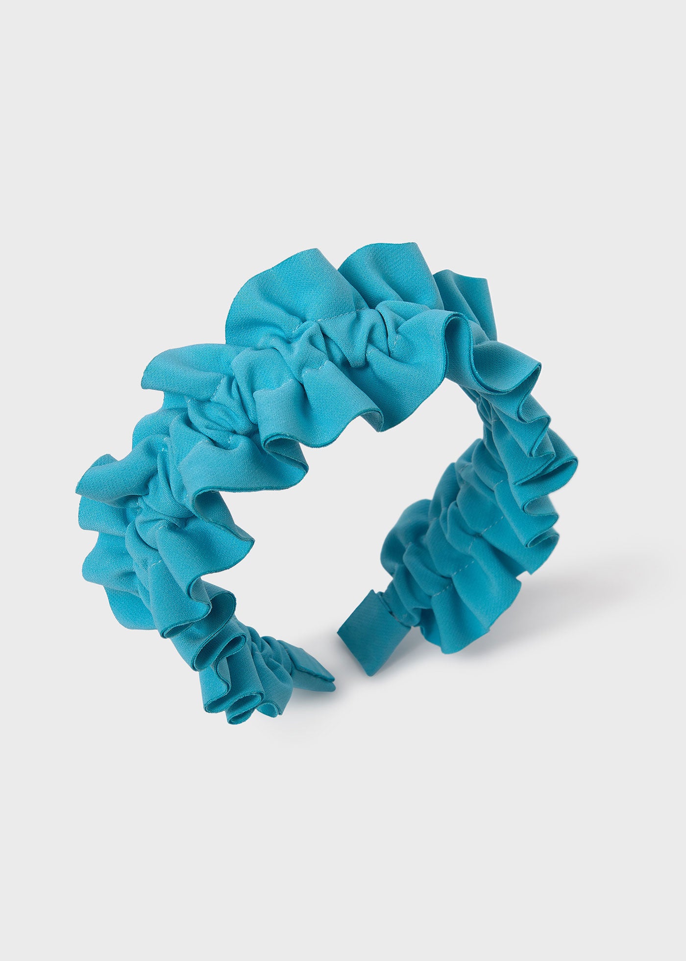 Girls Ruffled headband - Turquoise-Little Sprout