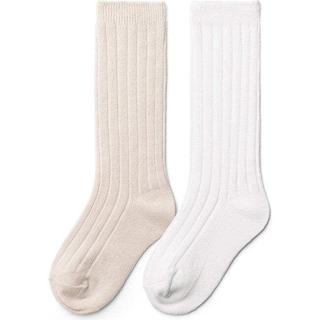 2Pk Organic Cotton Knee High-Little Sprout