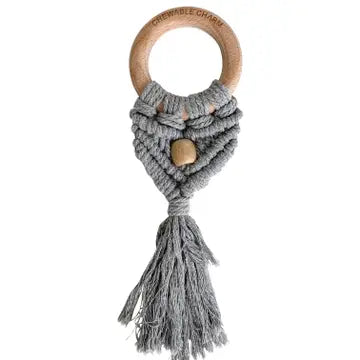 Celeste Macrame Teether + Bead-Little Sprout
