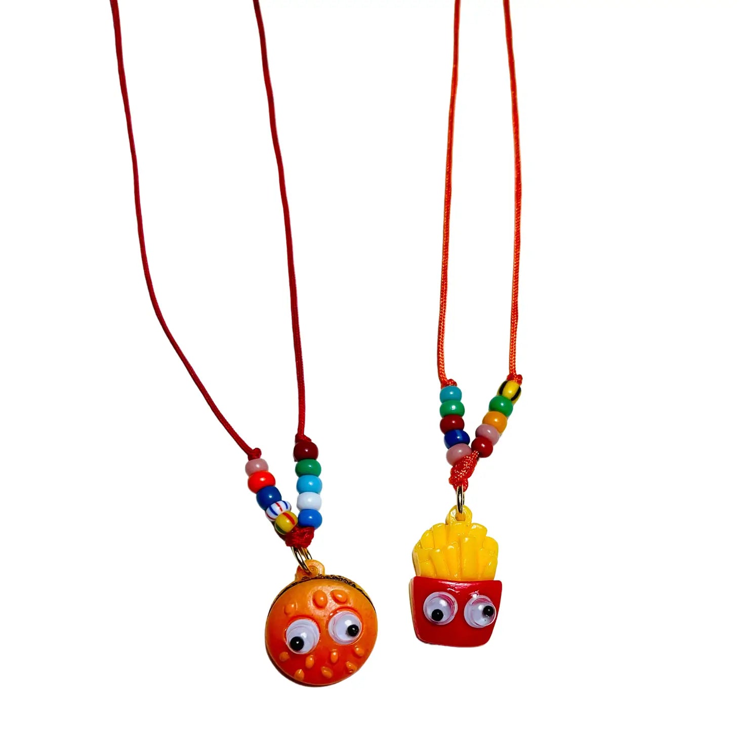 Hamburger and French Fries Best Friends Necklaces-Little Sprout