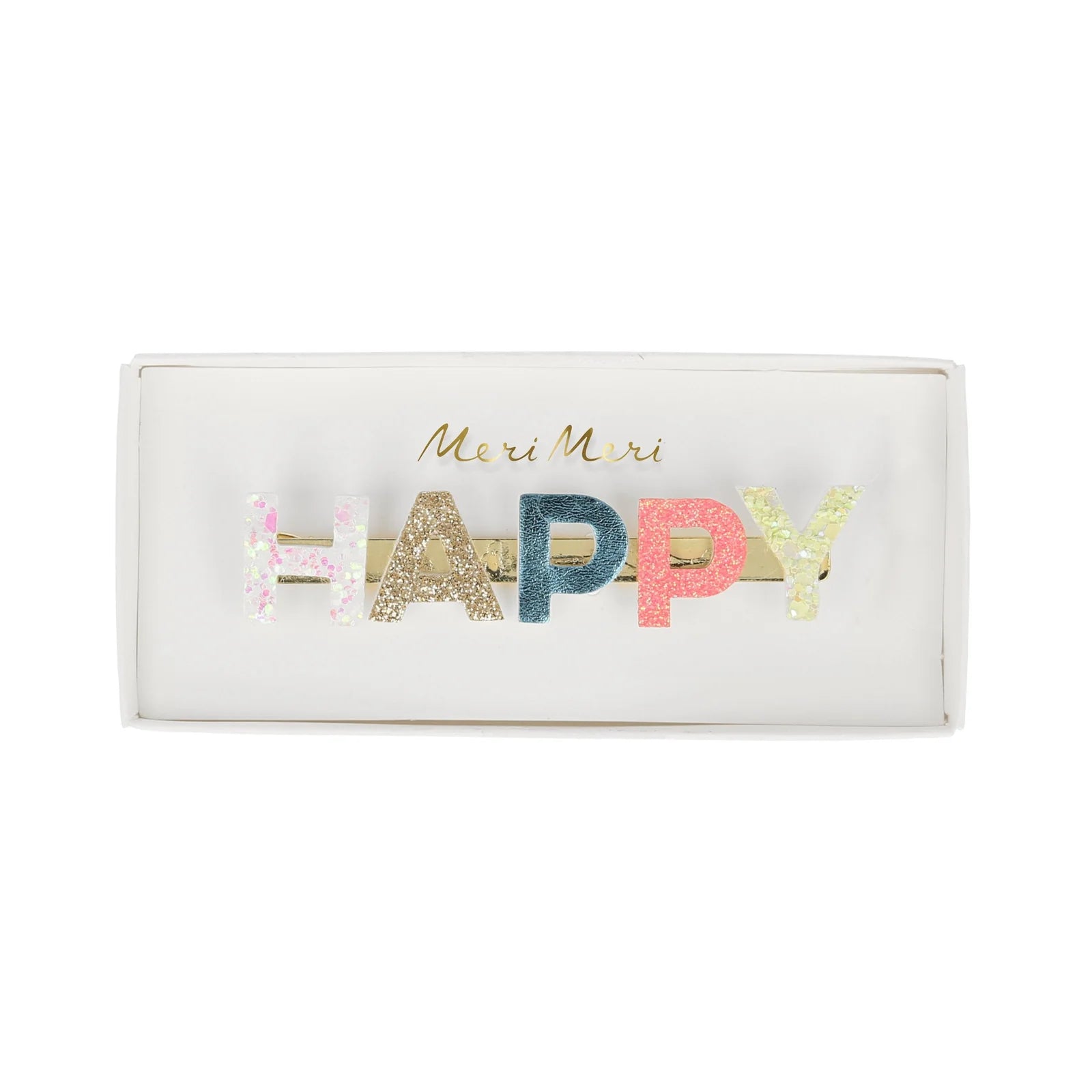 Happy Glitter Hair Clip-Little Sprout