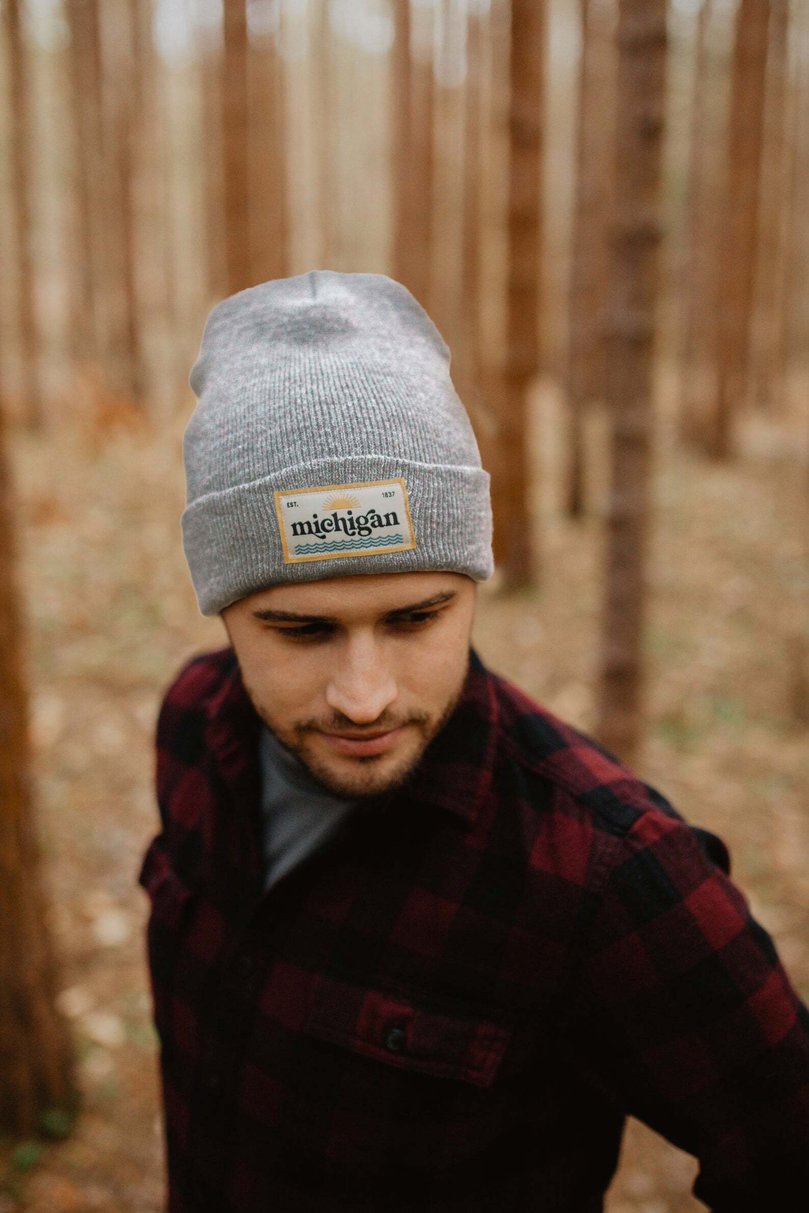 Michigan Patch Beanie-Little Sprout