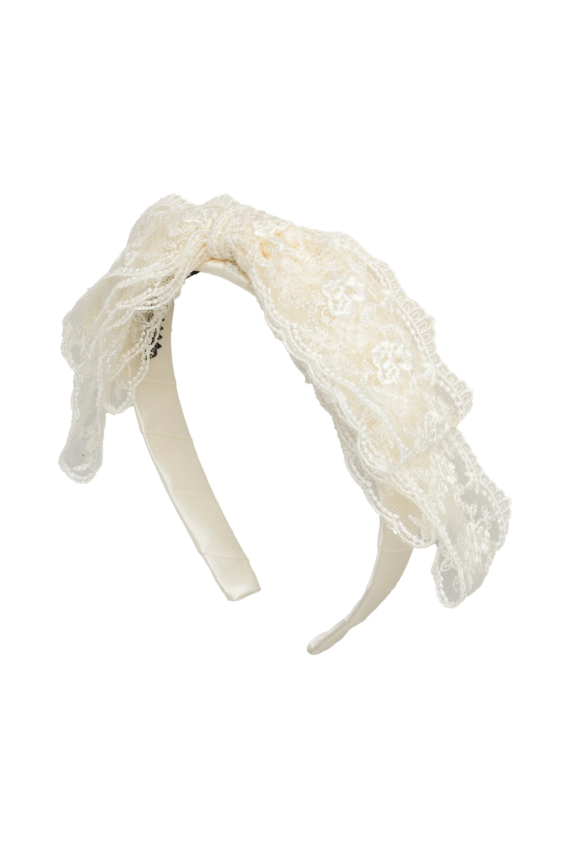 Heather Lace Headband - Ivory-Little Sprout