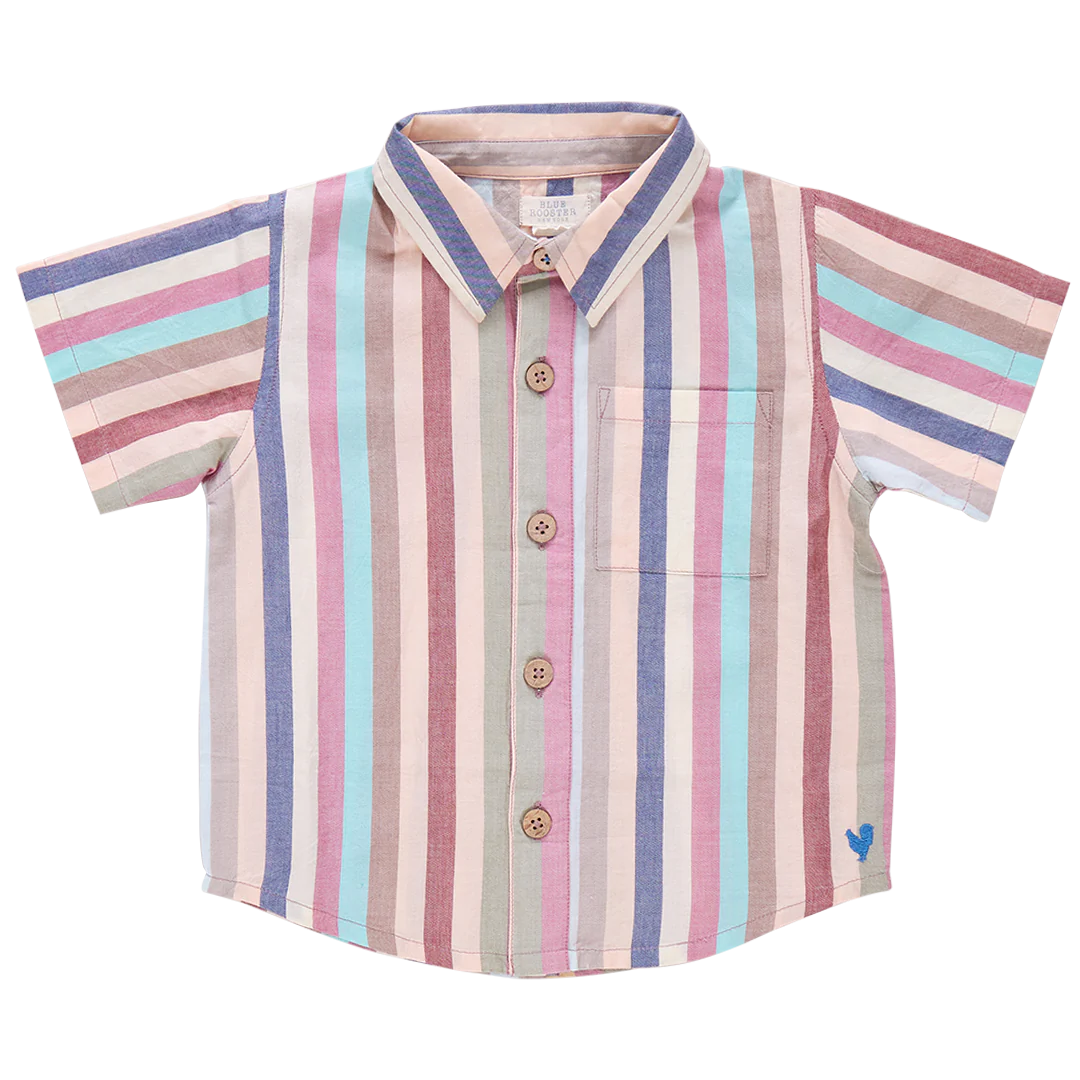 Jack Shirt - Multi Vintage Stripe-Little Sprout