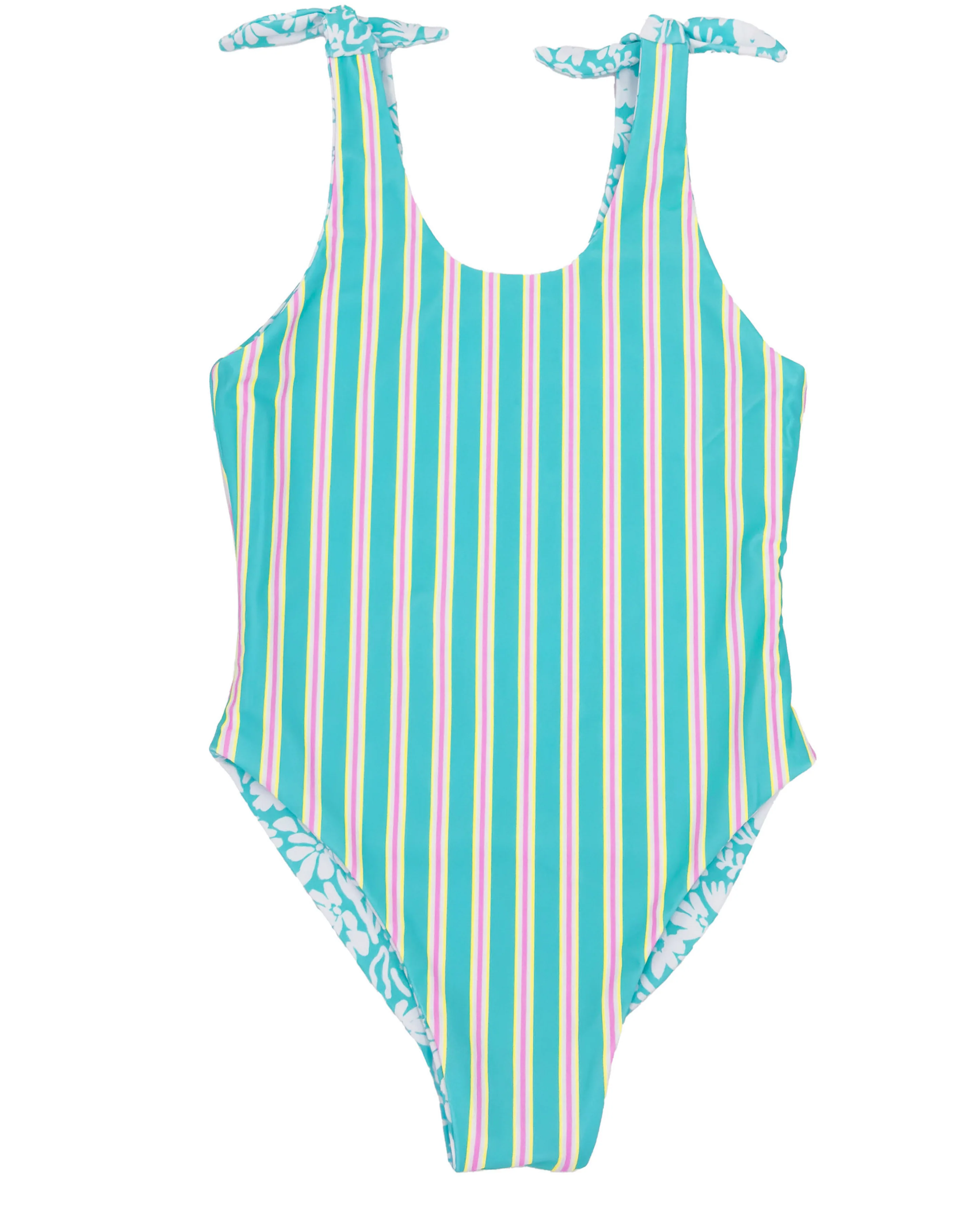 Skye Reversible One Piece Swimsuit - Pool Blue-Little Sprout