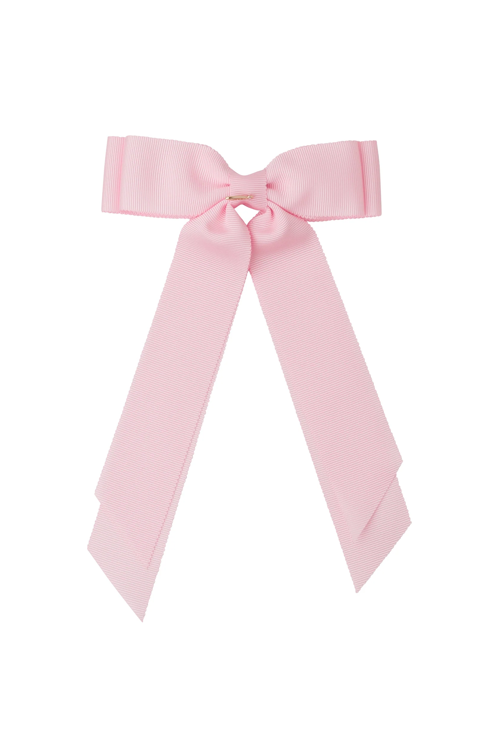 Madeline Petersham Long Tail Bow Clip - Pink-Little Sprout