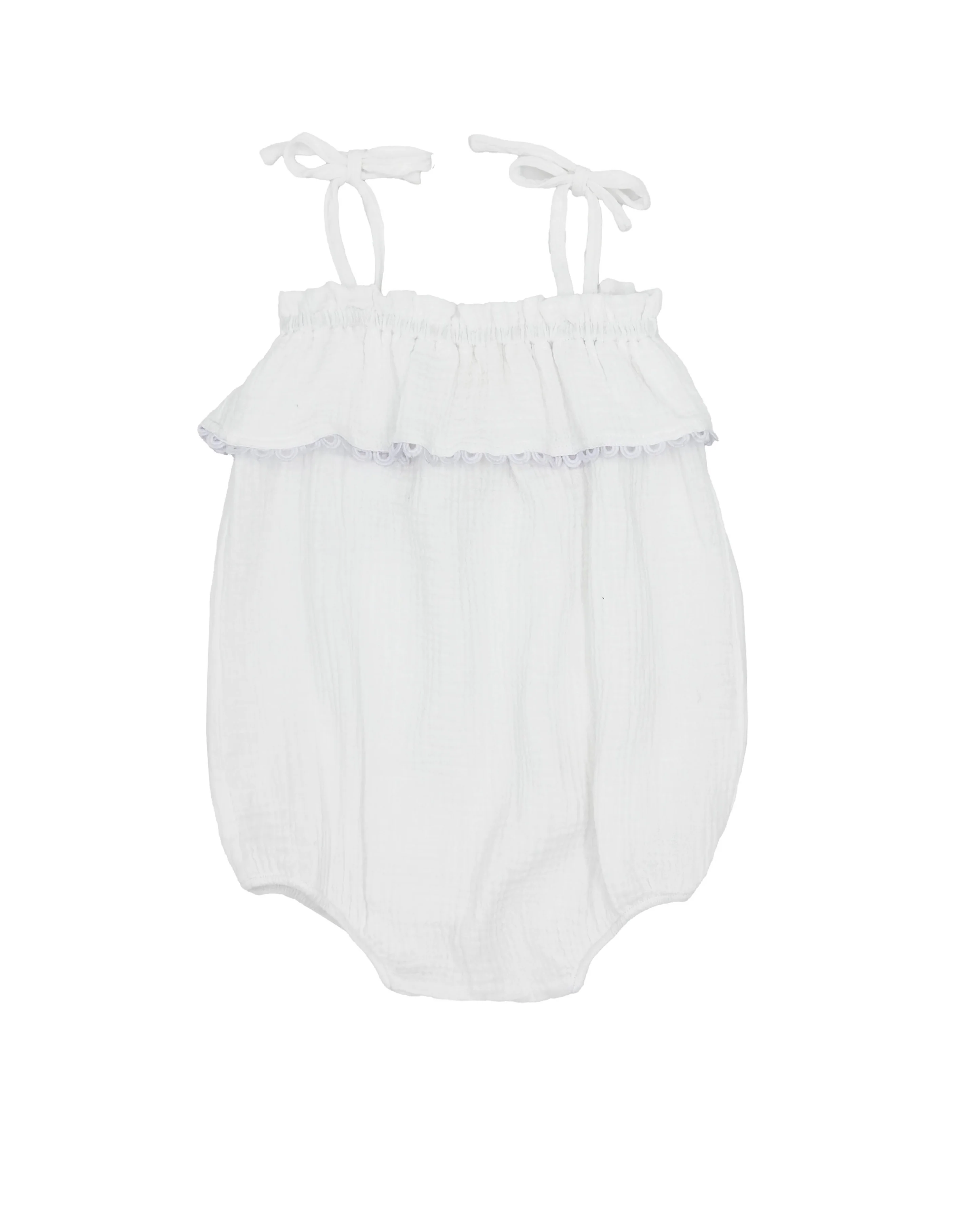 Bonita Romper - White-Little Sprout