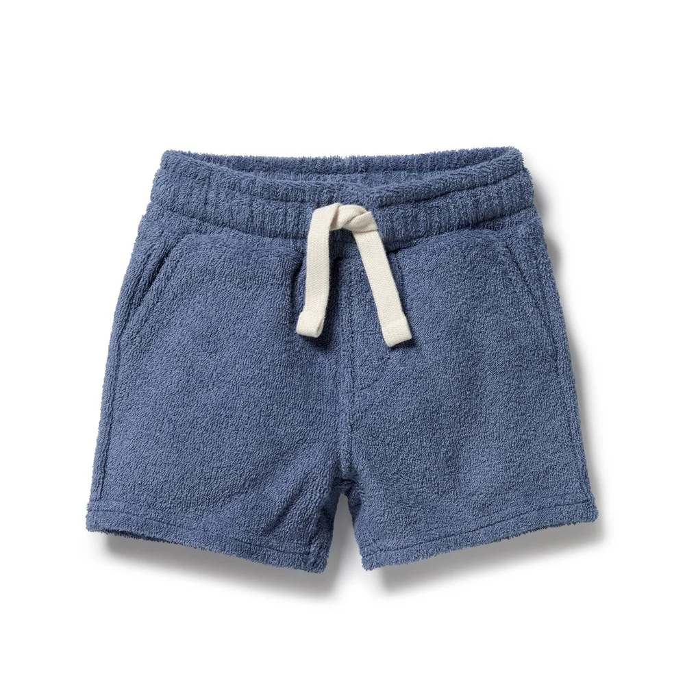Wilson + Frenchy Deep Blue Organic Terry Short Little Sprout
