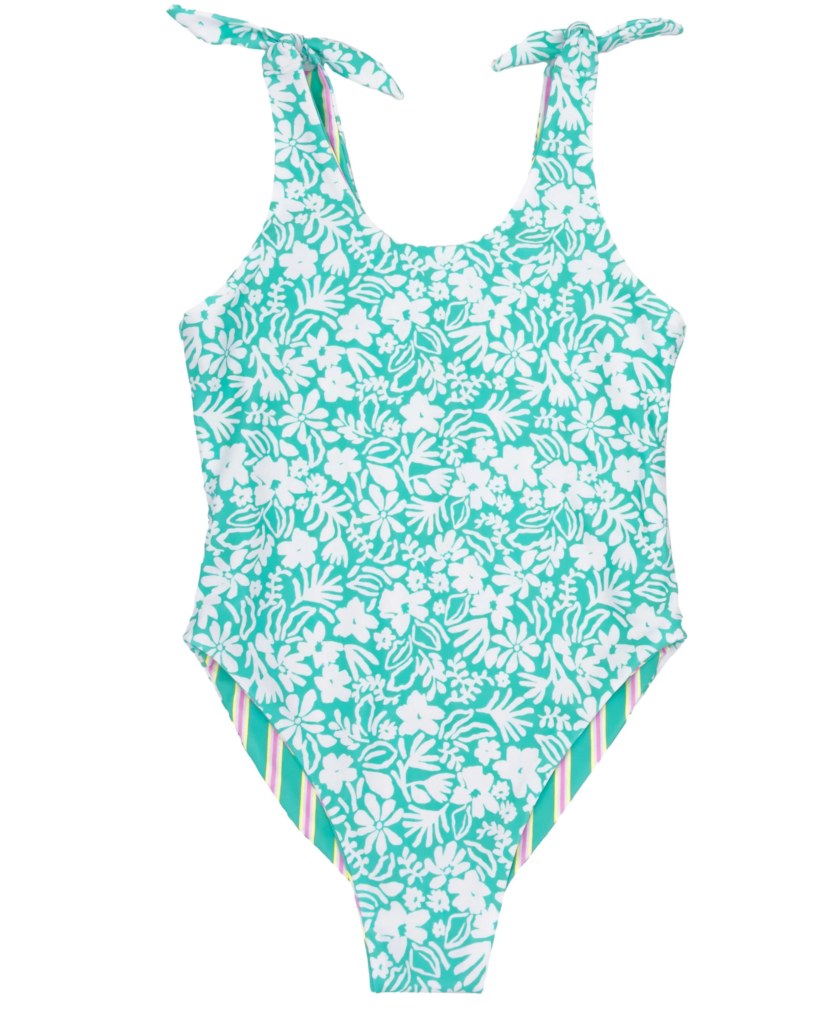 Skye Reversible One Piece Swimsuit - Pool Blue-Little Sprout