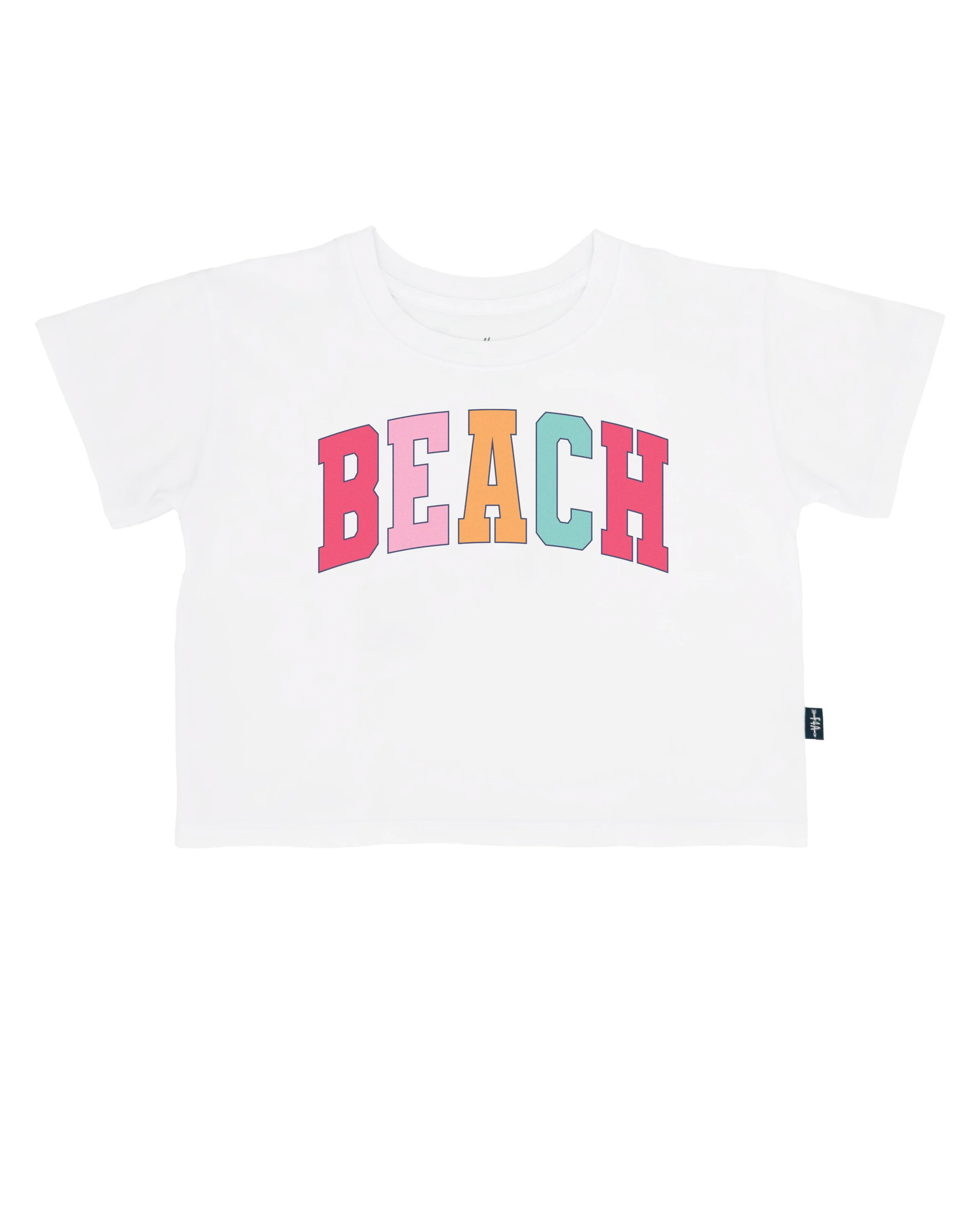 Beach Boxy Tee - White-Little Sprout