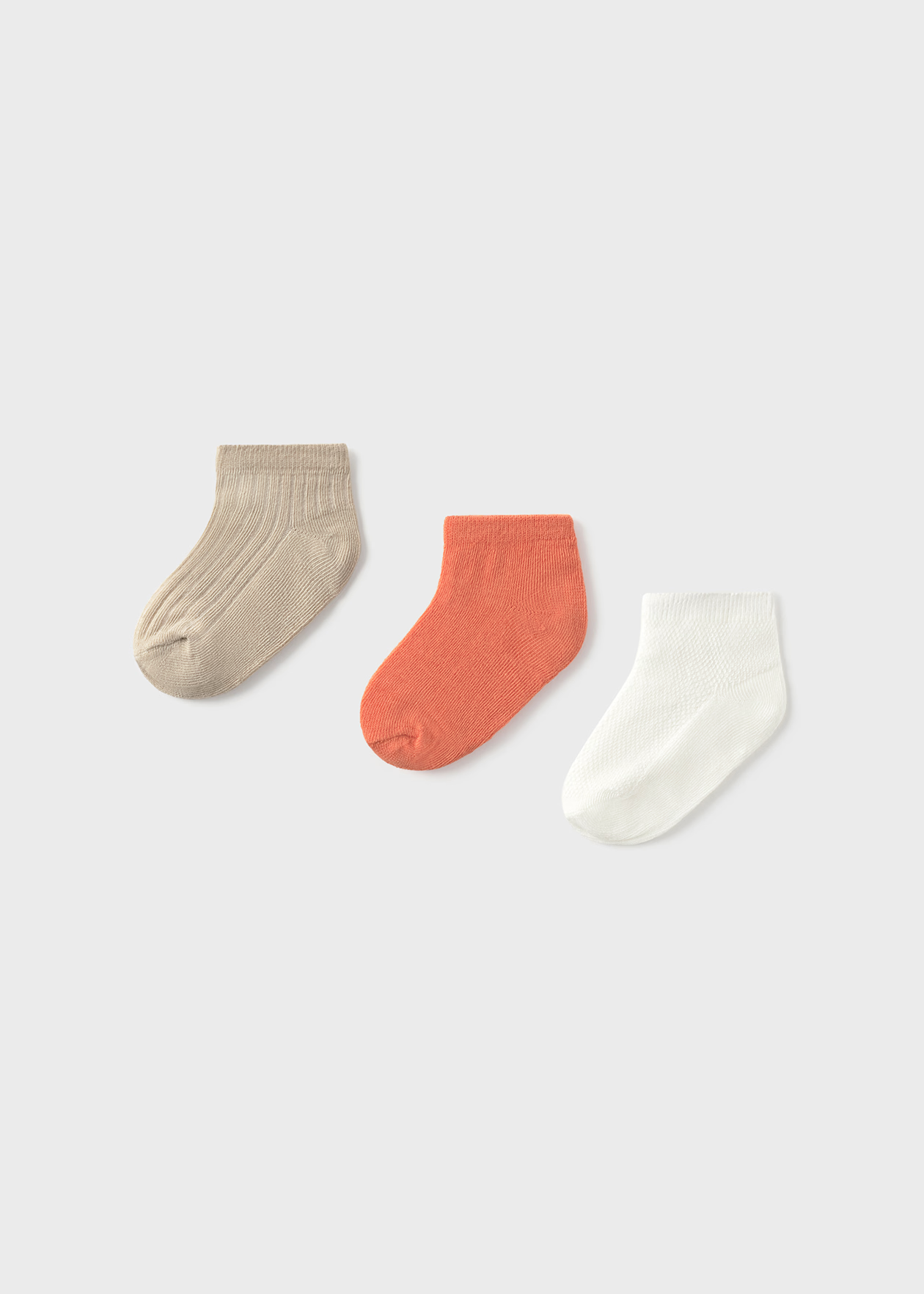 Baby Sock Set of 3 - Peach-Little Sprout