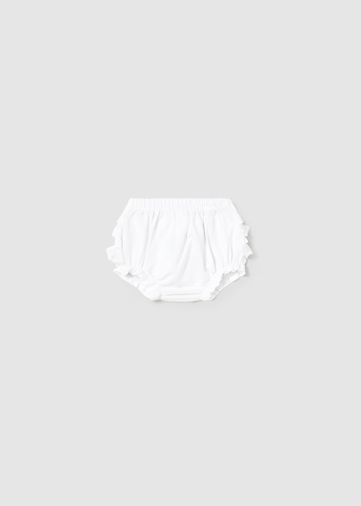Mayoral Newborn Girl Ruffled Bloomers White Little Sprout