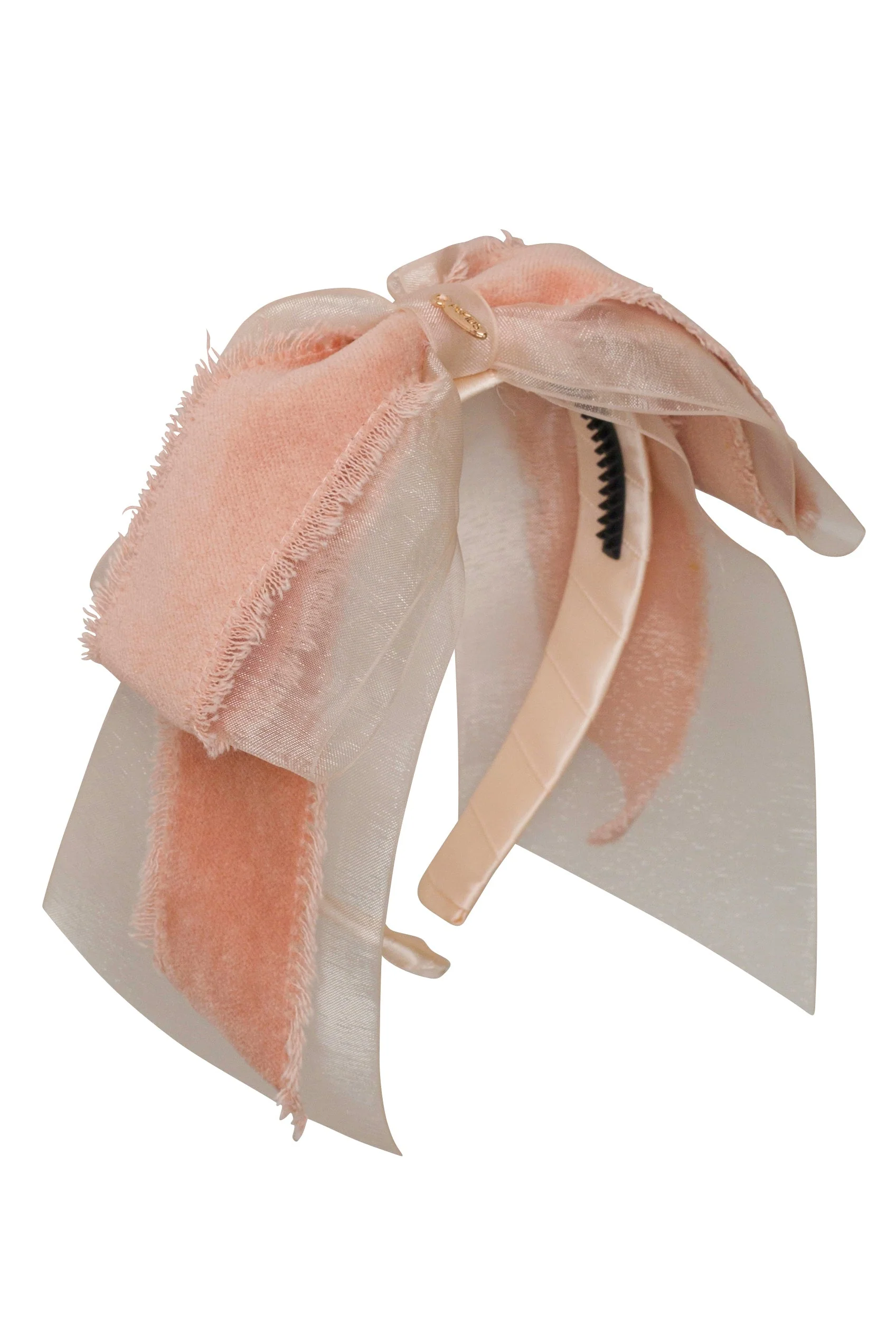 Primrose Bow Headband - Pink Salmon-Little Sprout