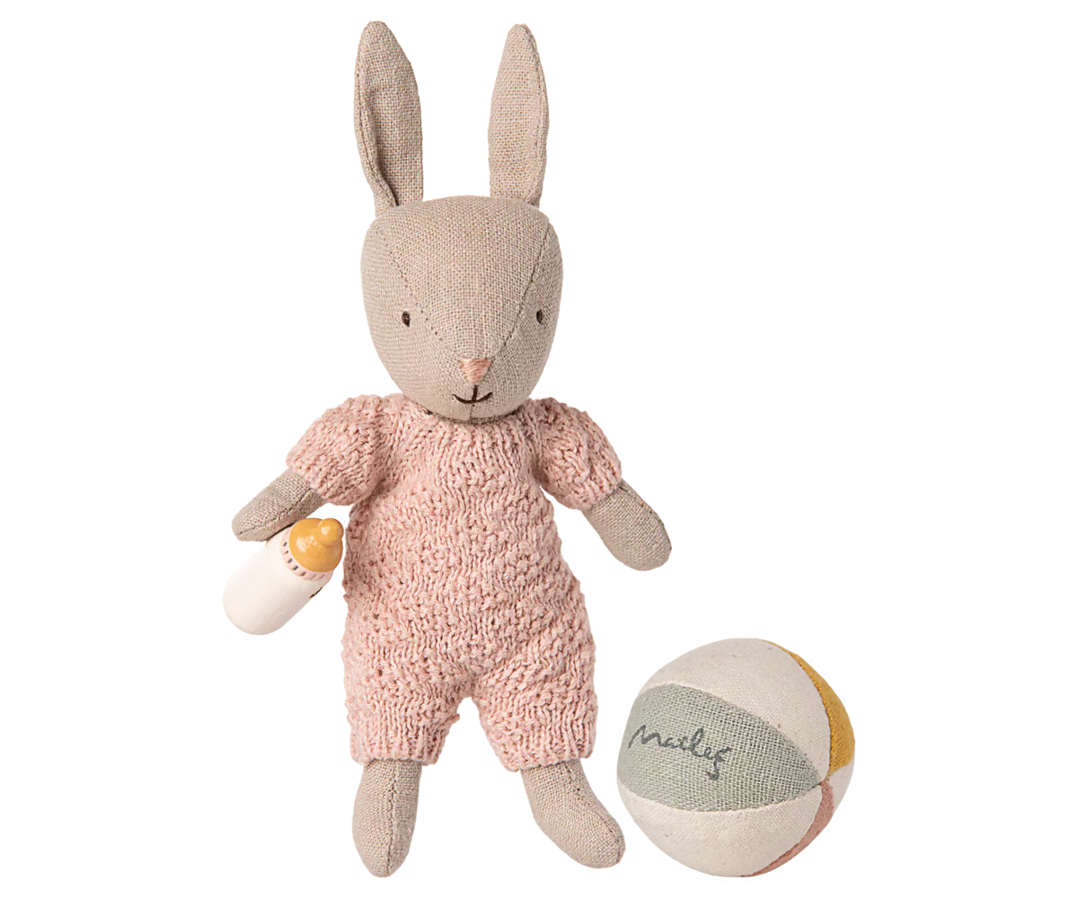 Maileg Rabbit Set Micro Sand Rose Little Sprout