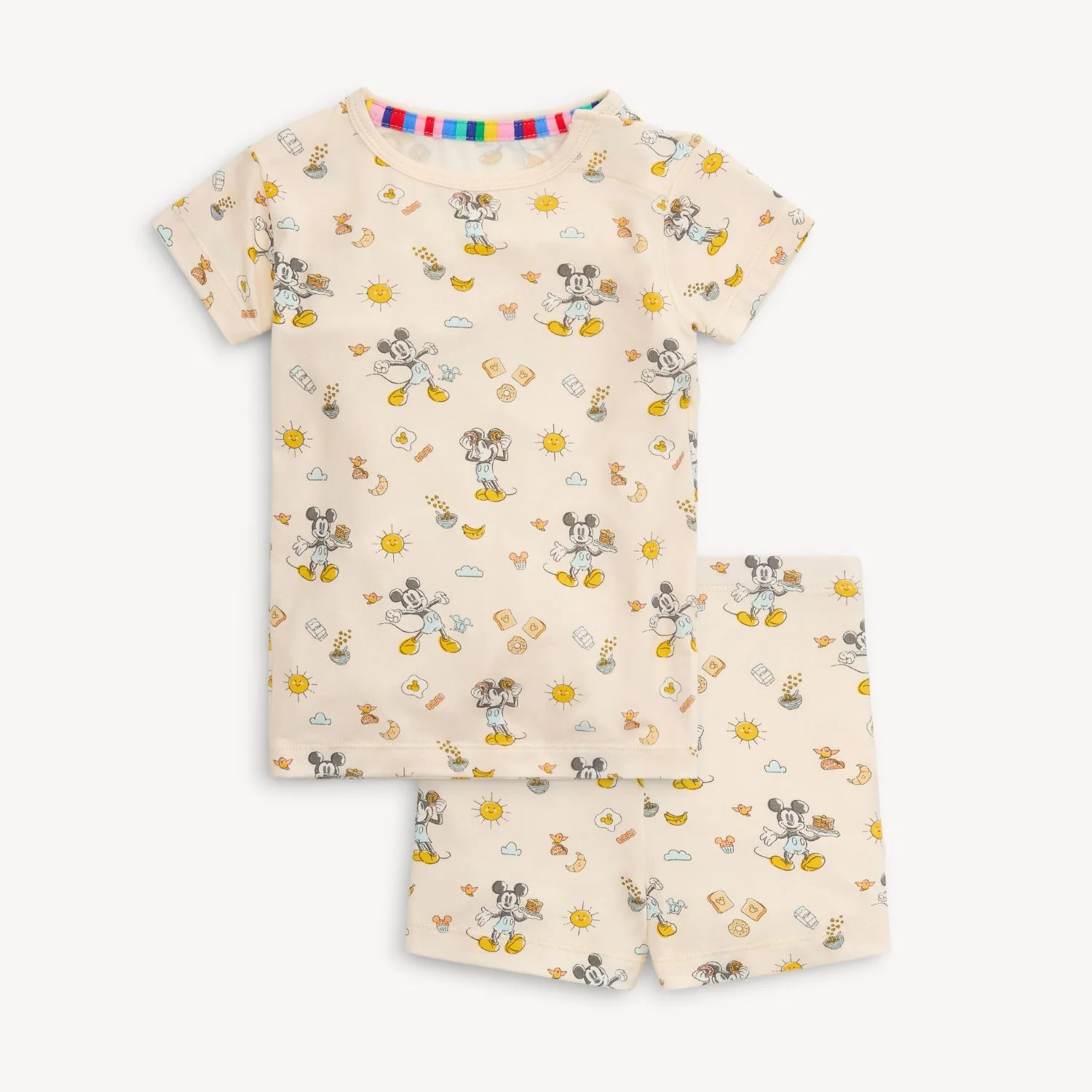 Modal Magnetic Short Sleeve PJ Set - Mickey Brunch Bunch-Little Sprout