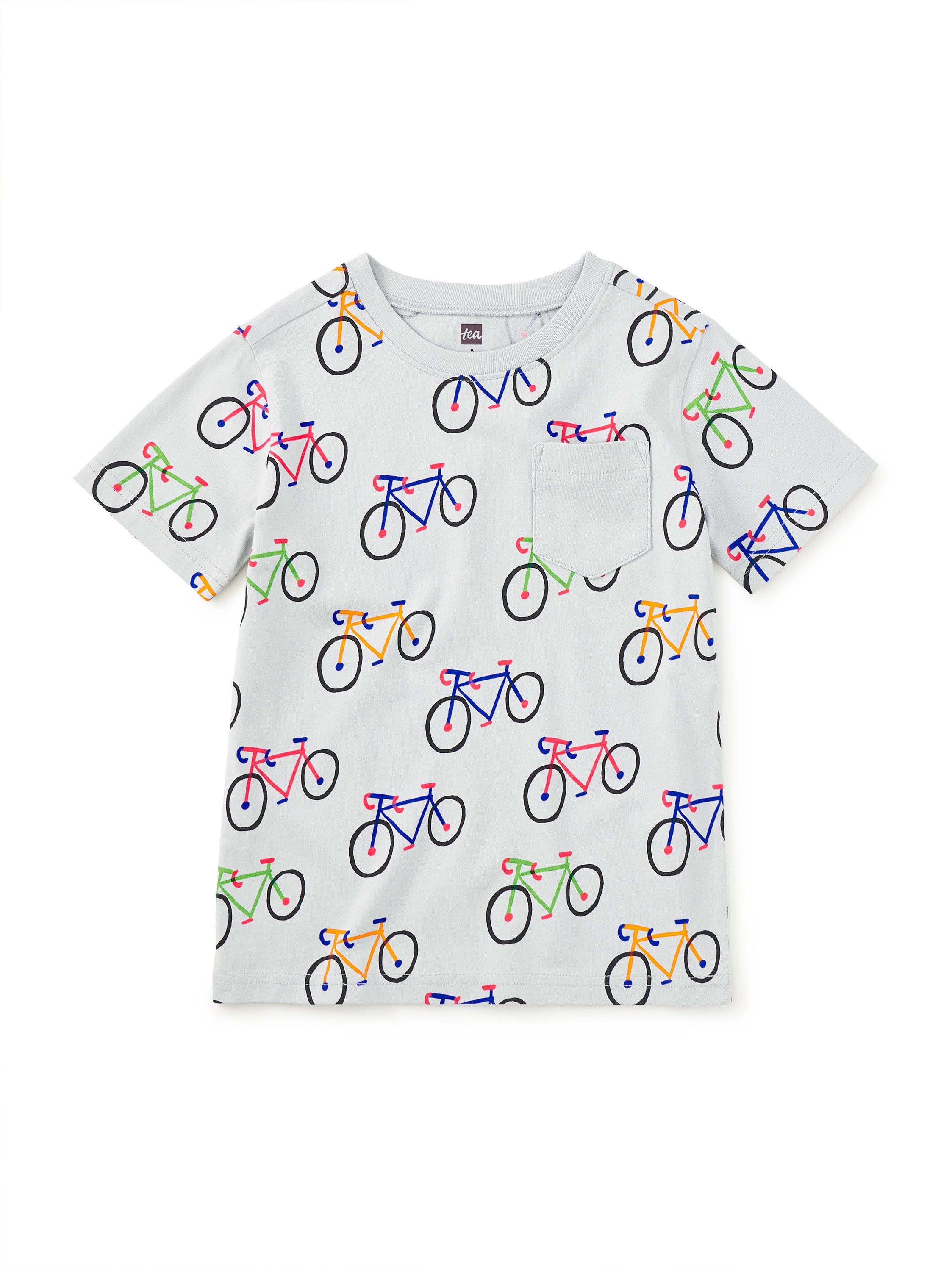 Tea Collection Printed Pocket Tee LaVuelta Bikes Little Sprout