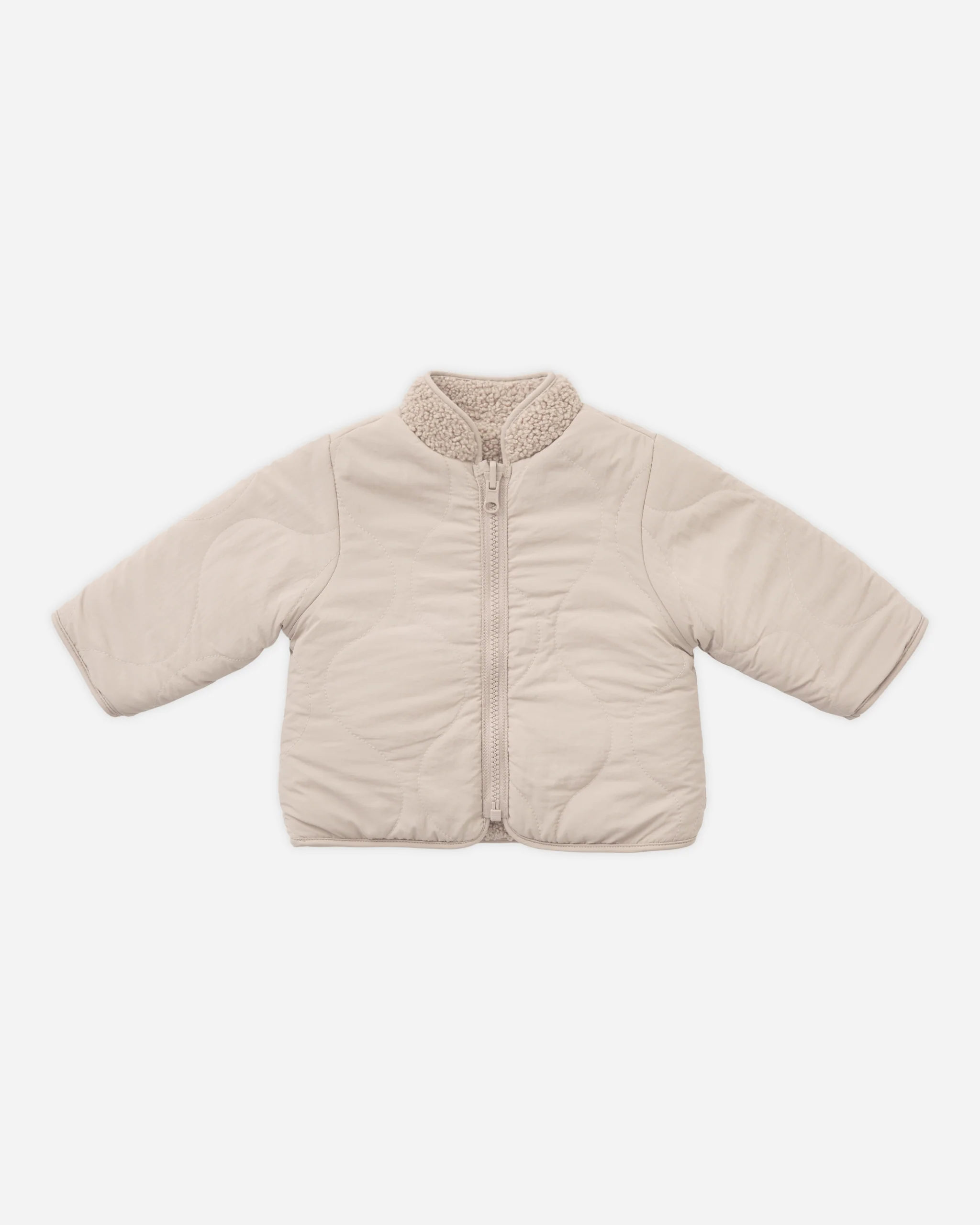 Shearling Zip Baby Jacket - Oat