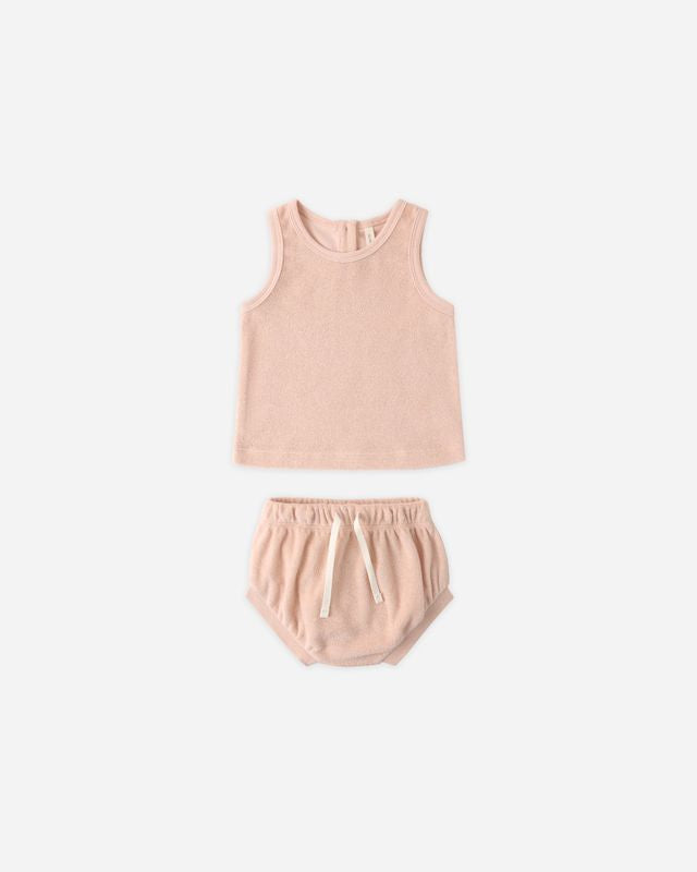 Quincy Mae Terry Tank + Short Set Melon Little Sprout