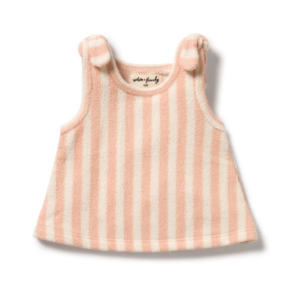 Wilson + Frenchy Strawberry Wave Organic Terry Singlet Little Sprout