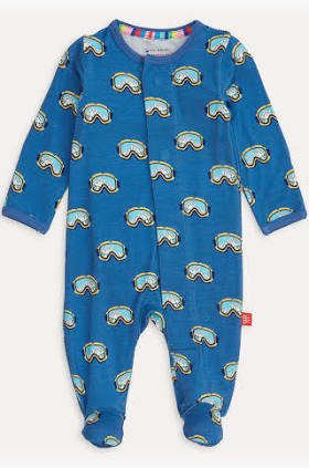 Blue Powder Playtime Modal Footie Little Sprout