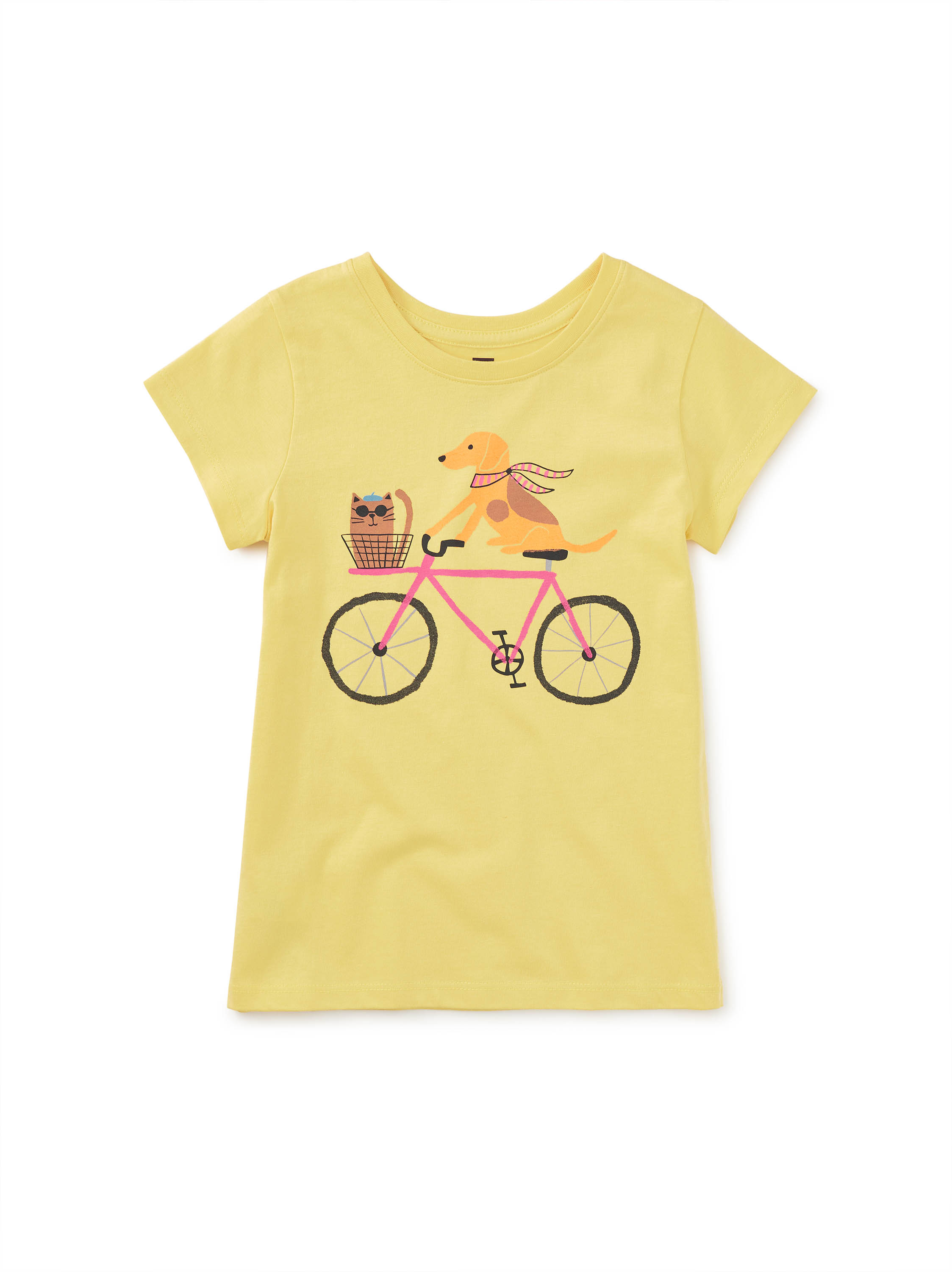 Woof and whiskers on Wheels Graphic Tee Tea Collection Little Sprout