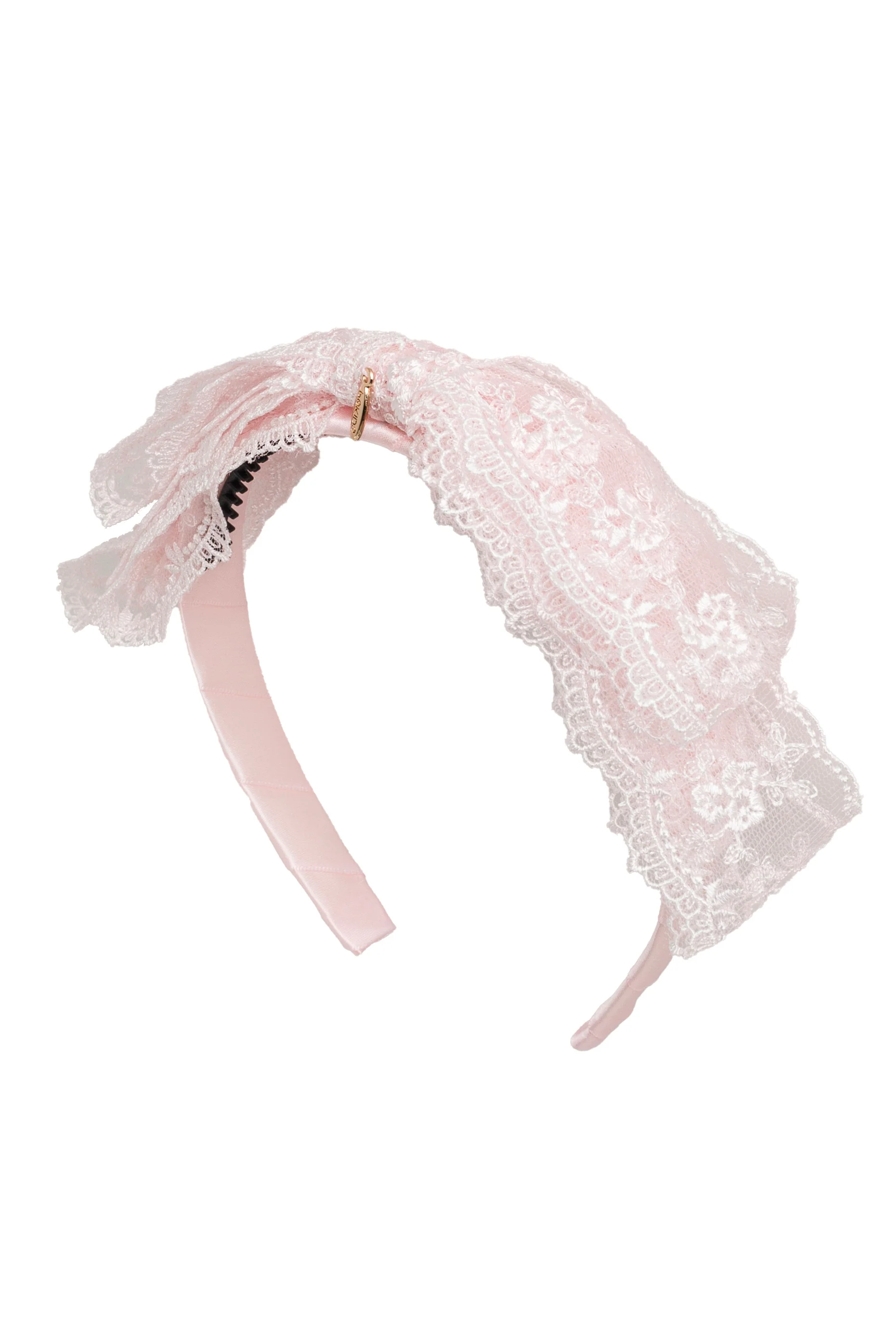 Heather Lace Headband - Light Pink-Little Sprout