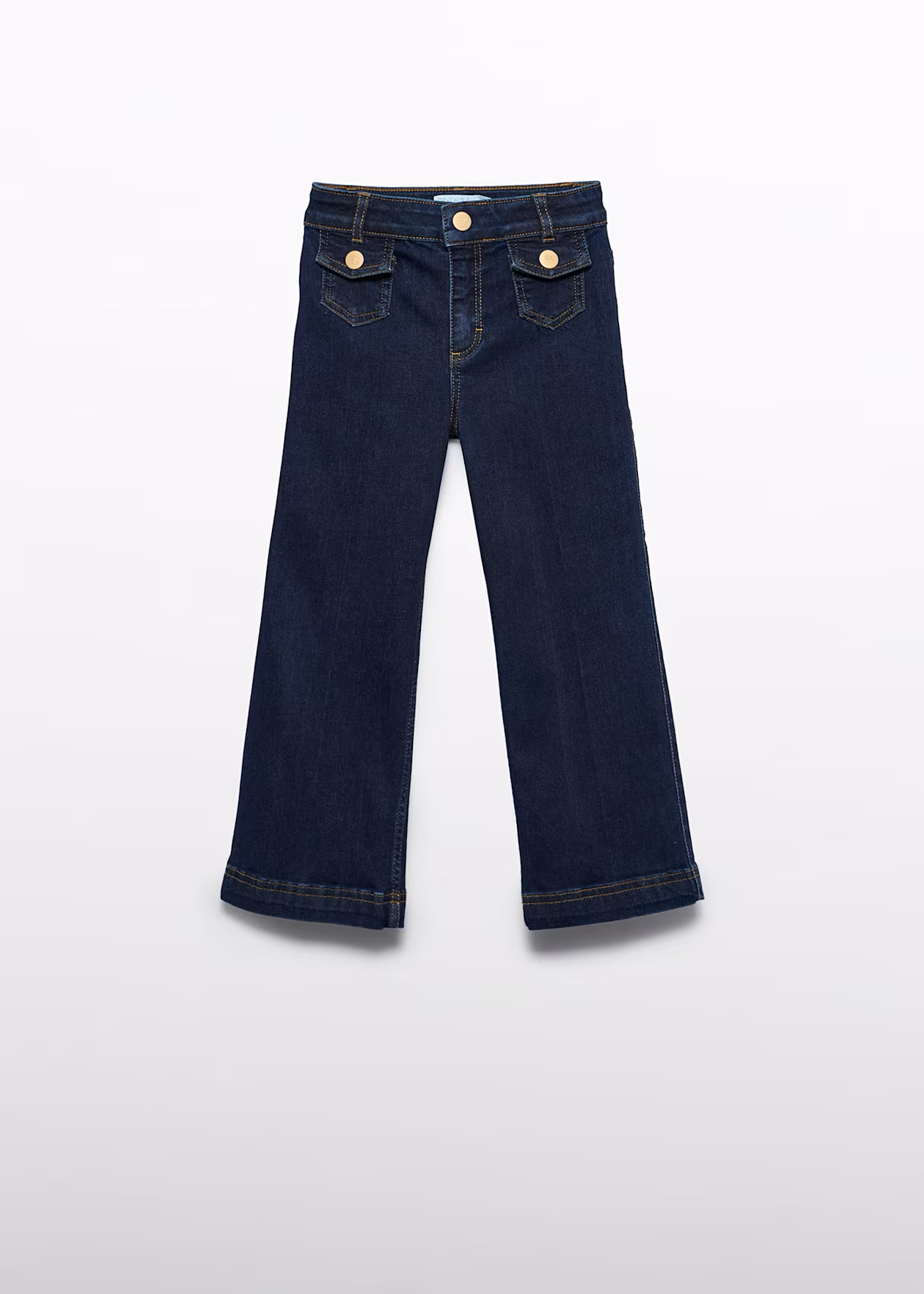Abel and Lula Palazzo Denim Pants Dark Denim