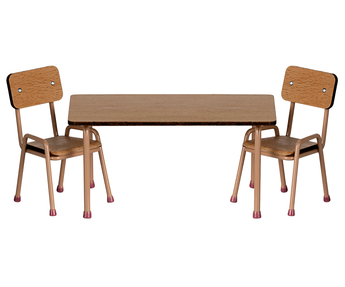 Table and Chair Set, Mouse - Dark Powder-Little Sprout