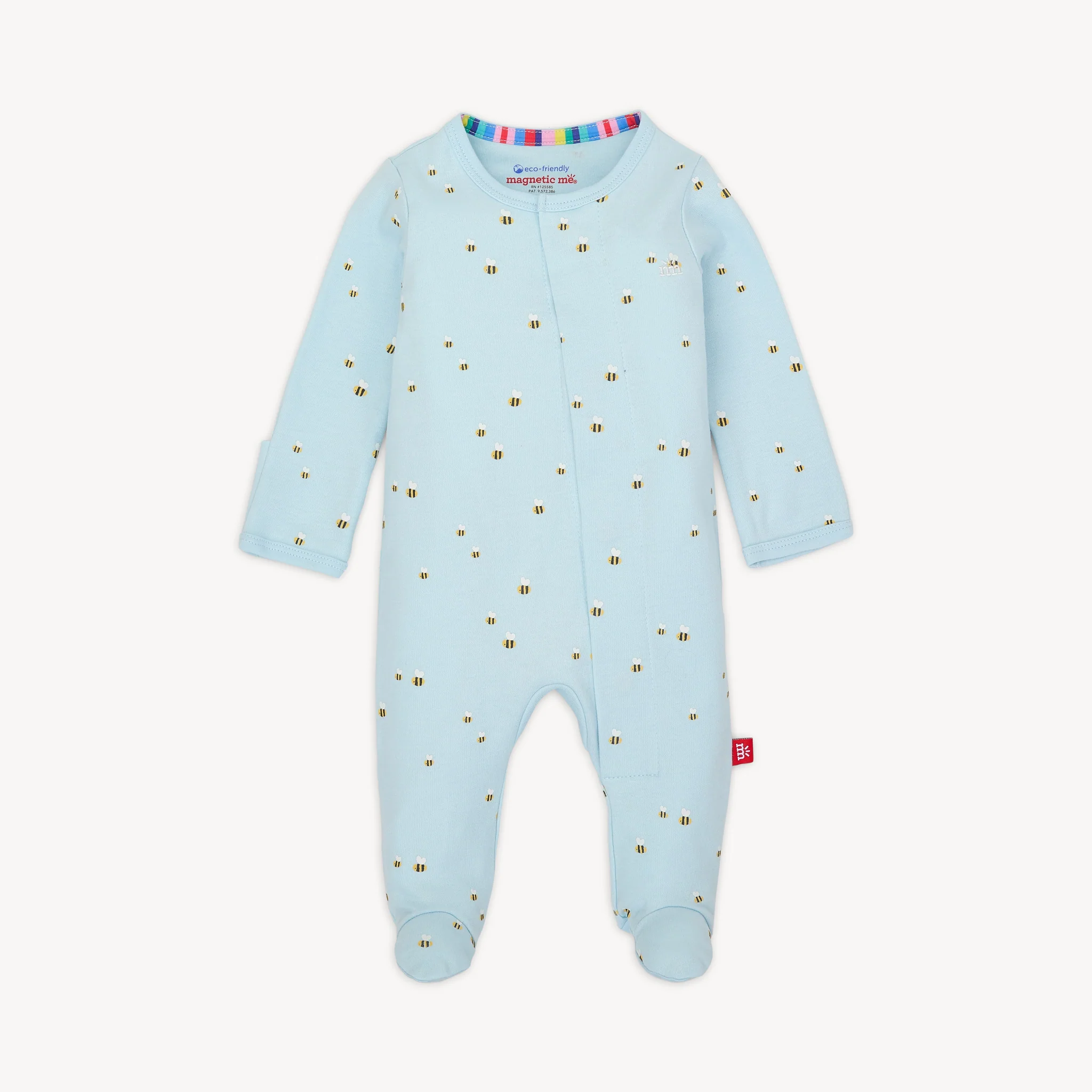 Organic Cotton Magnetic Footie - Honey Hill-Little Sprout