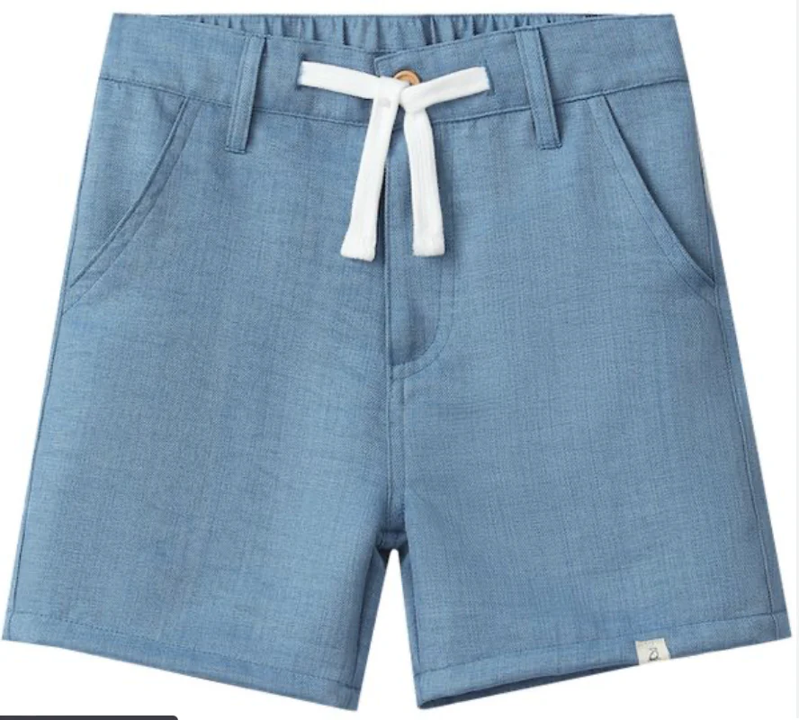 Me and Henry Crew Woven Shorts Chambray Little sprout