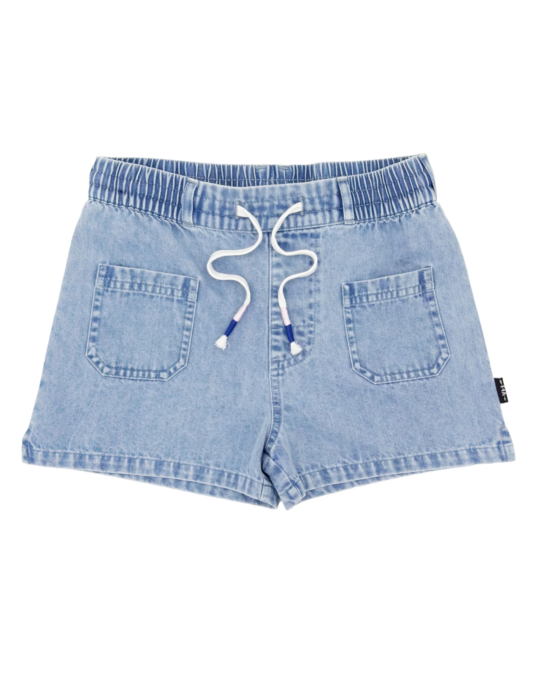 Costa Denim Short - Light Indigo-Little Sprout
