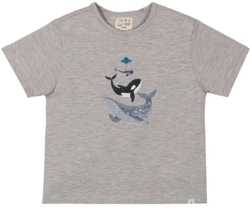Me and Henry Falmouth Printed Tee Whales Little Sprout
