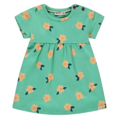 Babyface Baby Girls Short Sleeve Dress Seafoam Little Sprout