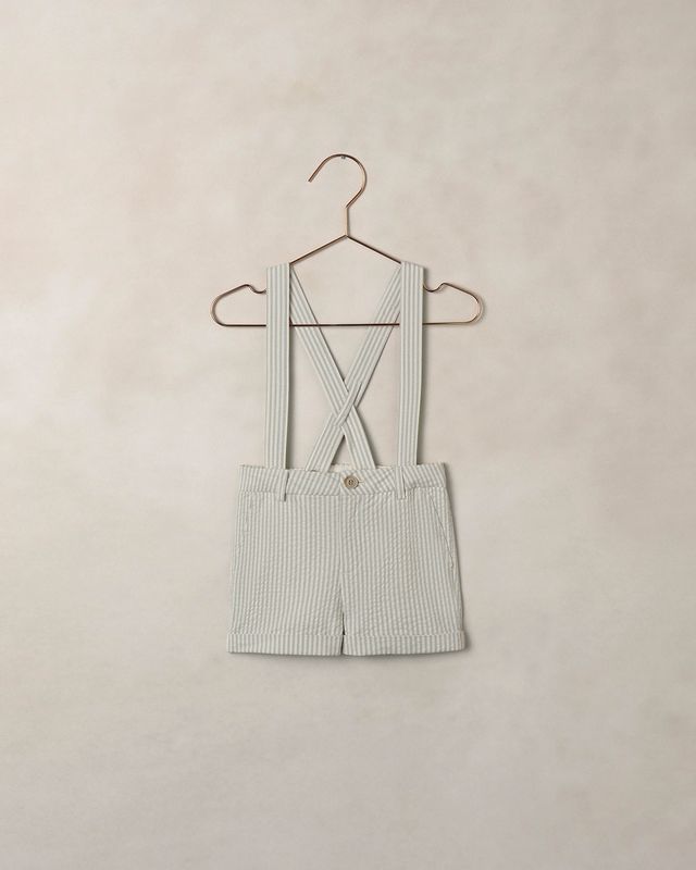Noralee Suspender Short Sky Stripe Little Sprout