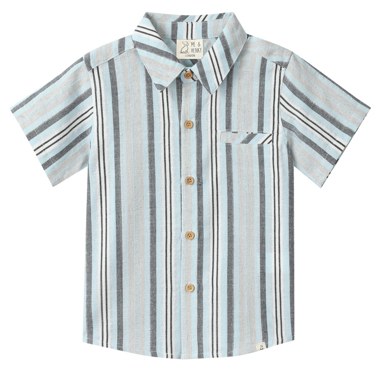 Newport Woven Shirt - Chambray Blue Stripe